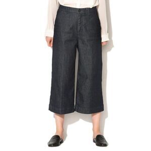 Gas Blue Polyester Cropped Women's Jeans